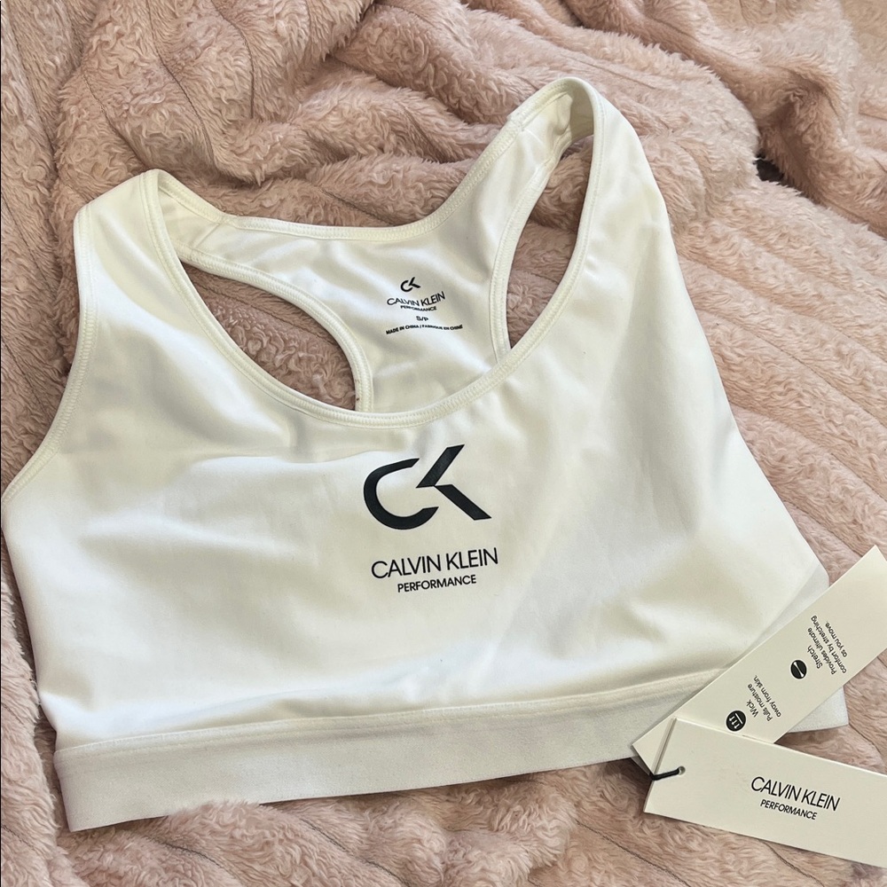 Calvin Klein White Performance Sports Bra